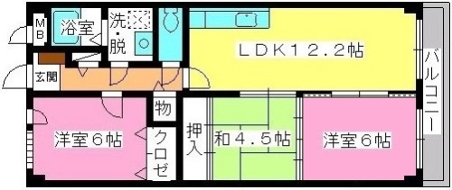 グレースマンション大野城の間取り写真