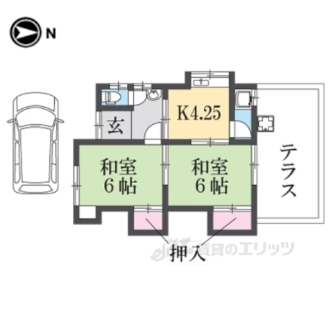 戸津金谷貸家の間取り写真