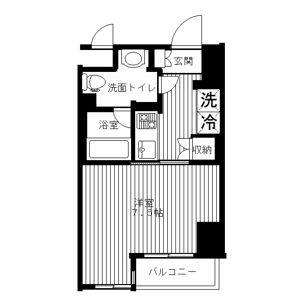 東京メトロ東西線 門前仲町駅 徒歩4分 9階建 築19年の間取り写真