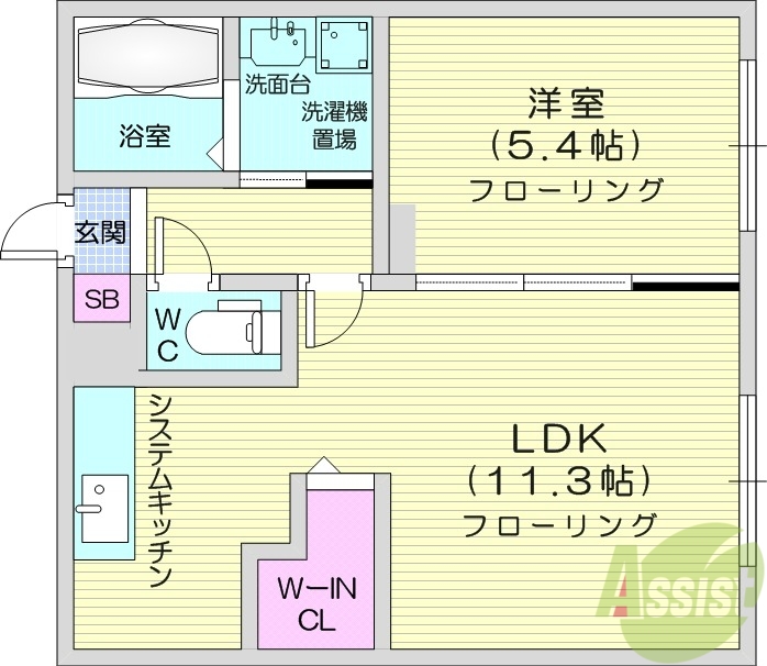ＪＲ函館本線 発寒中央駅 徒歩5分 4階建 築5年の間取り写真