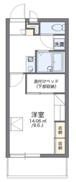 レオパレス麦の穂の間取り写真