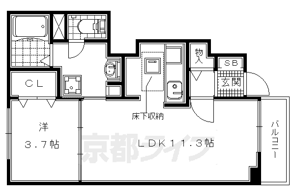 ＪＲ奈良線 長池駅 徒歩9分 2階建 築19年の間取り写真