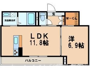 ＪＲ香椎線 酒殿駅 徒歩22分 3階建 築14年の間取り写真