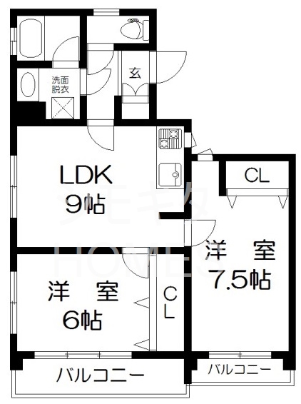 京王井の頭線 下北沢駅 徒歩13分 3階建 築37年の間取り写真