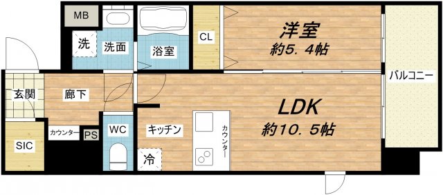 プレサンス松屋町駅前デュオの間取り