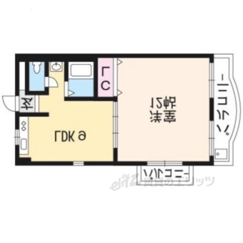 【京都市西京区桂上野中町のマンションの間取り】