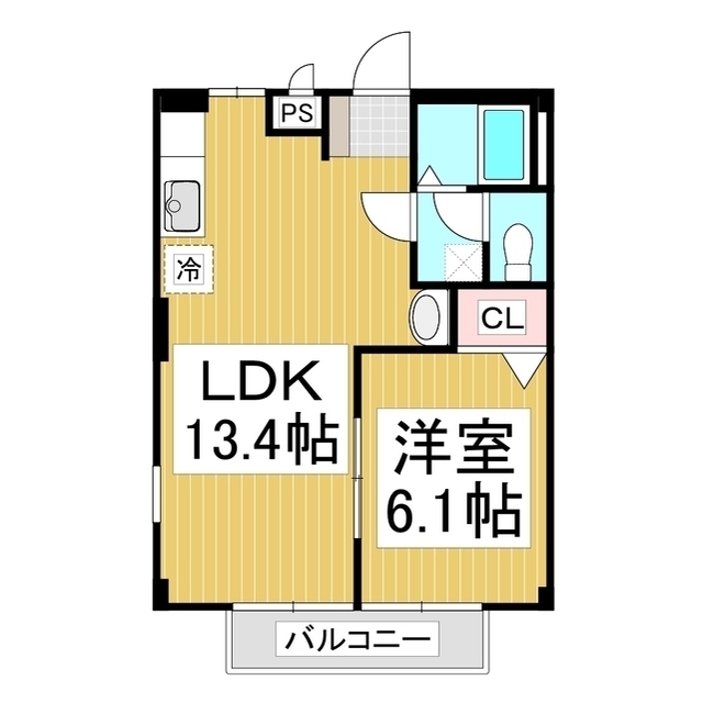 千曲市大字上山田のアパートの間取り