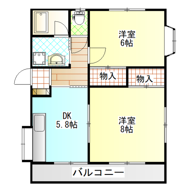 米屋ハイツの間取り