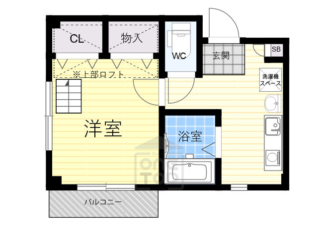 摂津市千里丘東のマンションの間取り