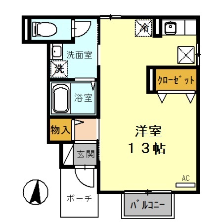 三木市本町のアパートの間取り