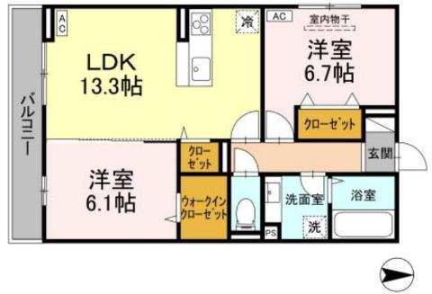 D-Residence・K川北の間取り