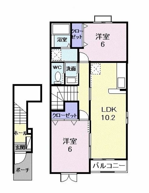 フォーリーフＡの間取り