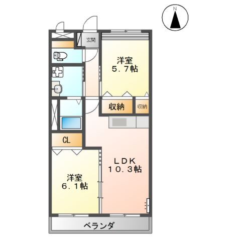 茉莉花の間取り