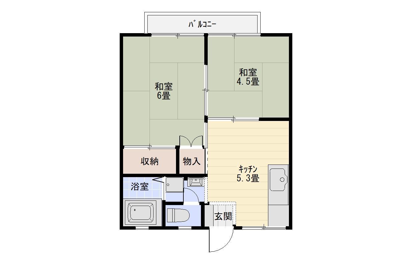 原島ハイツＮｏ．１の間取り