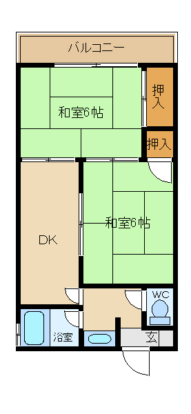 神戸市垂水区星が丘のマンションの間取り