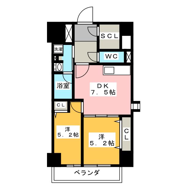 パークアクシス新栄の間取り