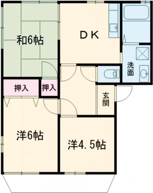 西多摩郡日の出町大字平井のアパートの間取り