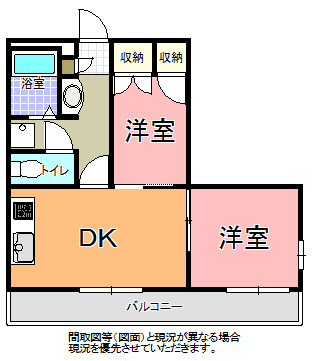 ウイングイースト　Ｆ棟の間取り