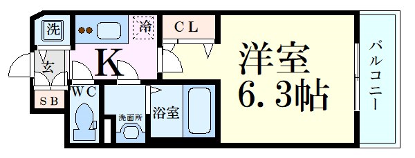 レオンコンフォート堀江公園の間取り