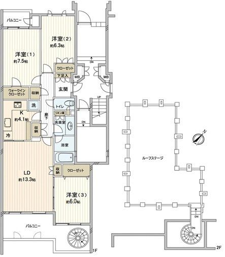 ガーデンズ綱島コートステージの間取り