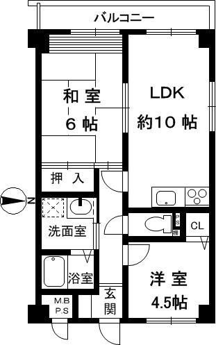 アベニューハイツ朝日の間取り