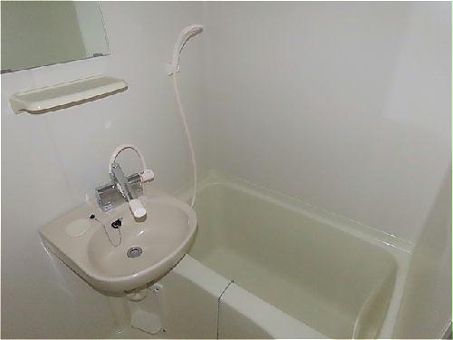 バス・シャワールーム　洗面台とユニット式のお風呂です