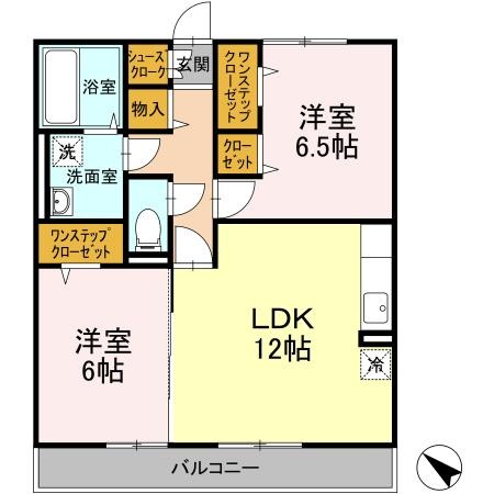 呉市広古新開のアパートの間取り