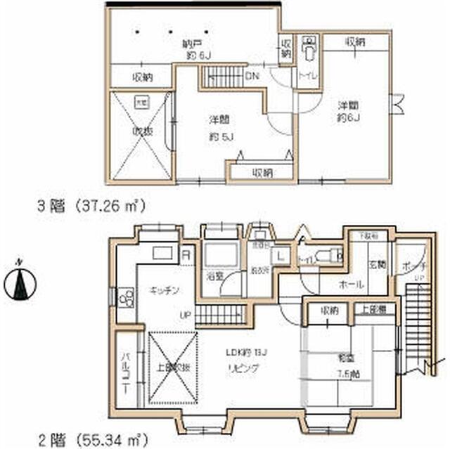 品川区西大井のアパートの間取り