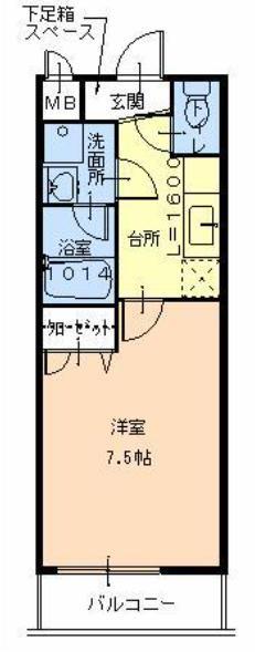 フジパレスタカシロ1番館　1Fの間取り