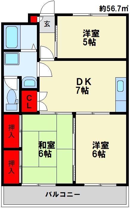 シャトレ和の間取り