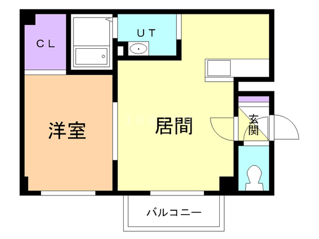 札幌市白石区北郷二条のマンションの間取り