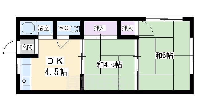 泉町大栄ハイツA棟の間取り