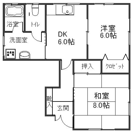 コーポヌマタ　３の間取り