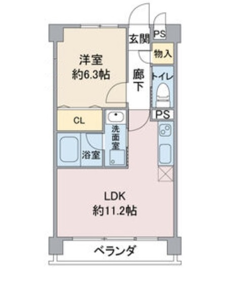 名古屋市昭和区塩付通のマンションの間取り