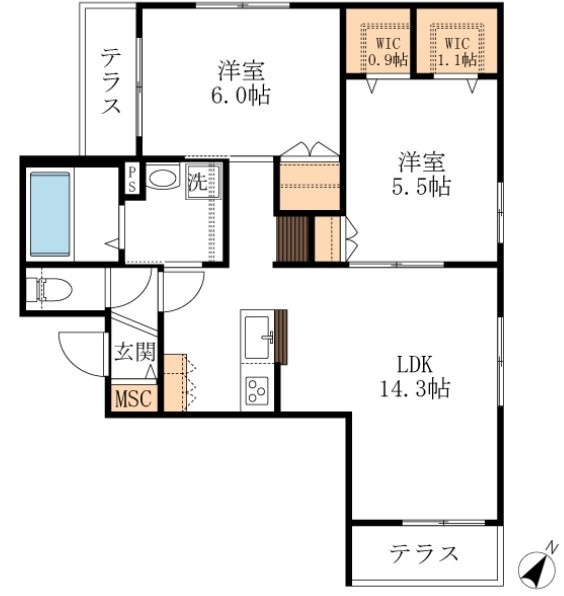 メゾンペールの間取り