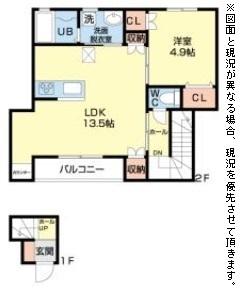 彦根市小泉町のアパートの間取り