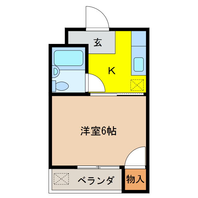 岐阜市北鶉のマンションの間取り