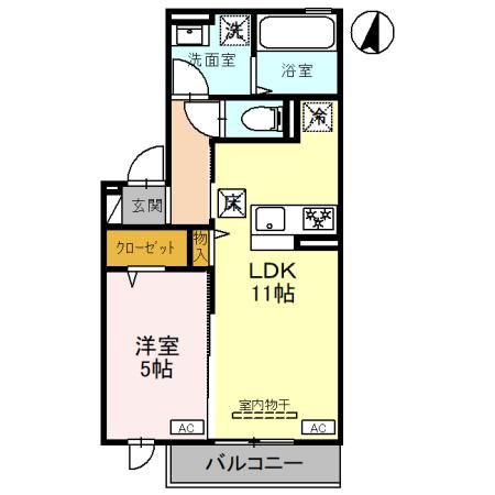 (仮)D-ROOM藤阿久町の間取り