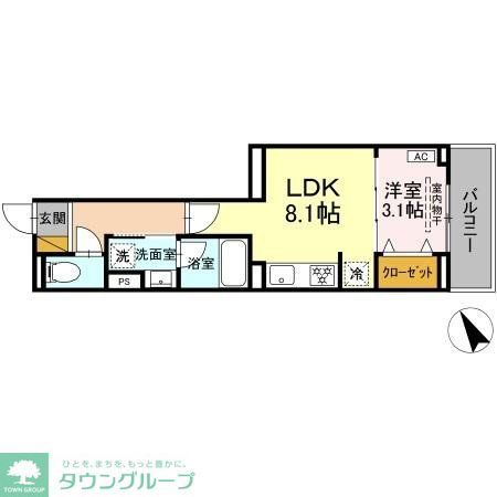 船橋市印内のアパートの間取り