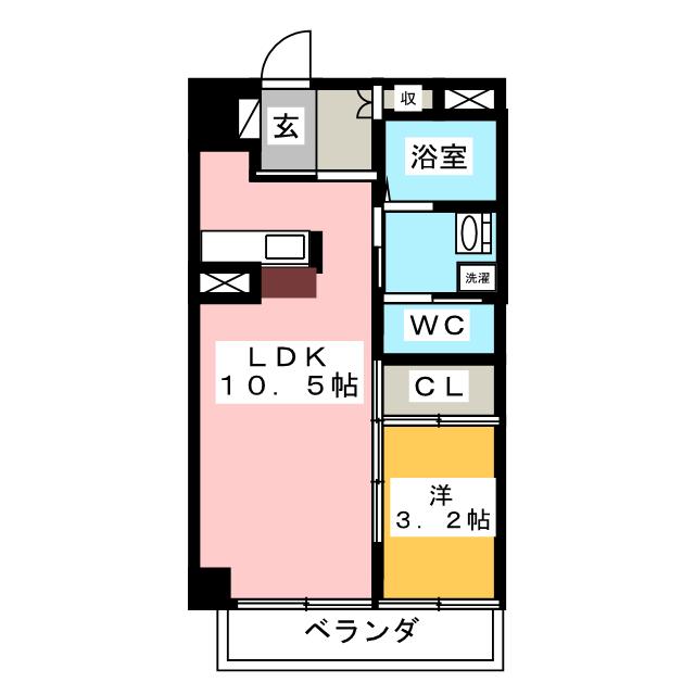 【カーサコモダ新舞子Ａの間取り】