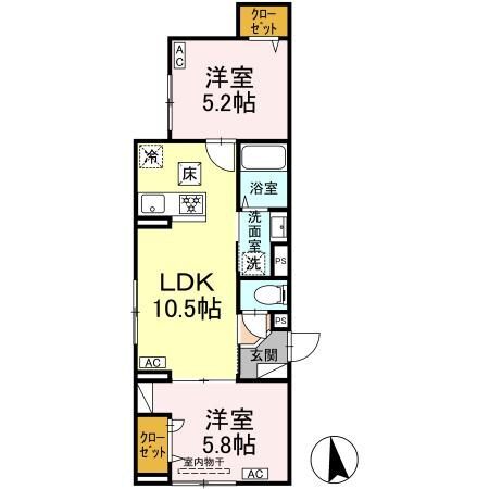 グラナーデ六町の間取り