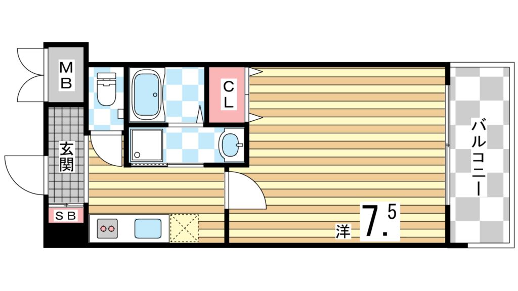 神戸市須磨区大田町のマンションの間取り