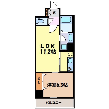 カスタリア新栄IIの間取り