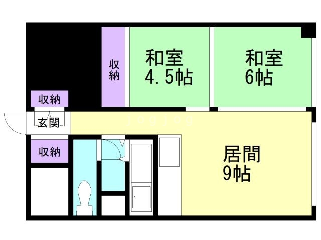 札幌市北区新川五条のマンションの間取り