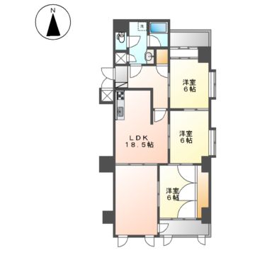 名古屋市中区栄のマンションの間取り