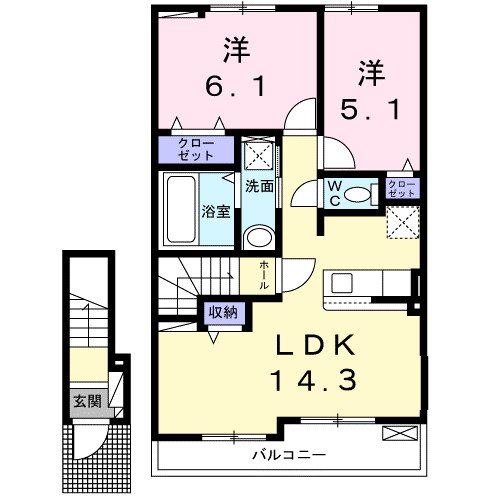 アクシア　八尾の間取り