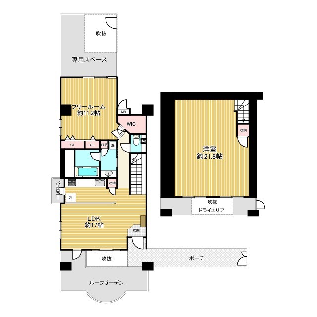 神戸市垂水区塩屋町のマンションの間取り