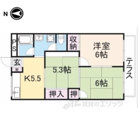 中津ハイツＣの間取り