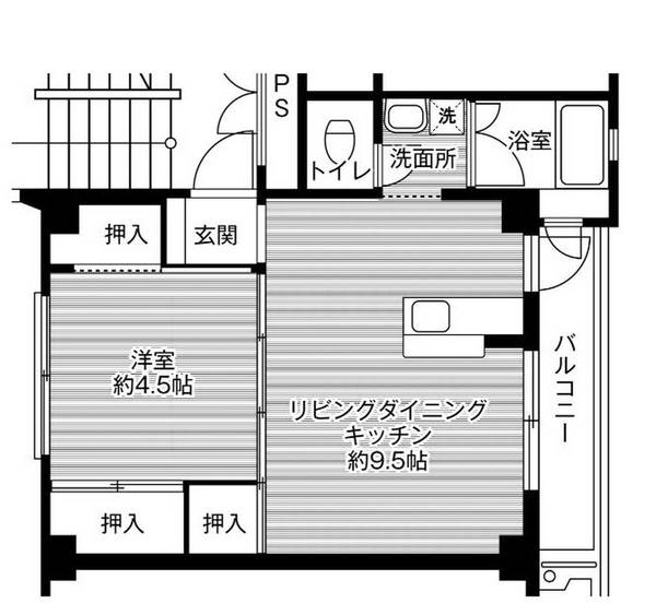 ビレッジハウス湖西第二1号棟の間取り