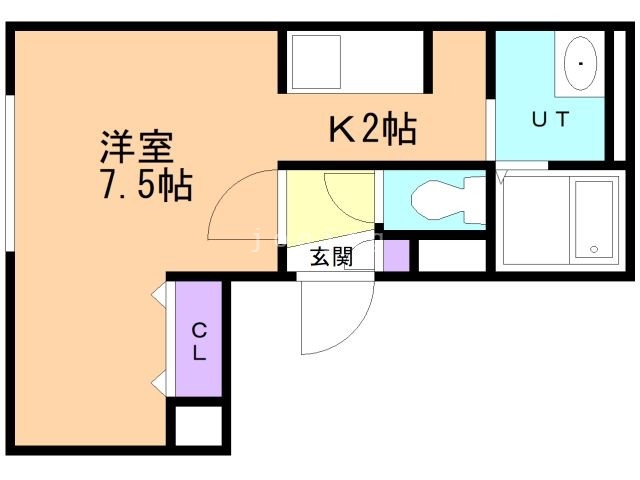 札幌市中央区南二条東のマンションの間取り